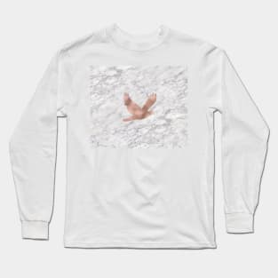 Rose gold marble dove Long Sleeve T-Shirt